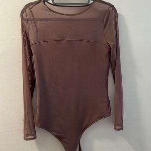 Abercrombie Mesh Sleeve Bodysuit